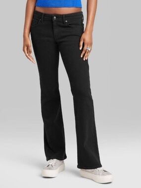 Wild Fable Black Wash Low Rise Flare Jeans Size 2 New